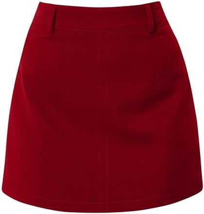 A high-waisted mini pencil skirt in textured red ribbed knit, cut close to the body with generous stretch.